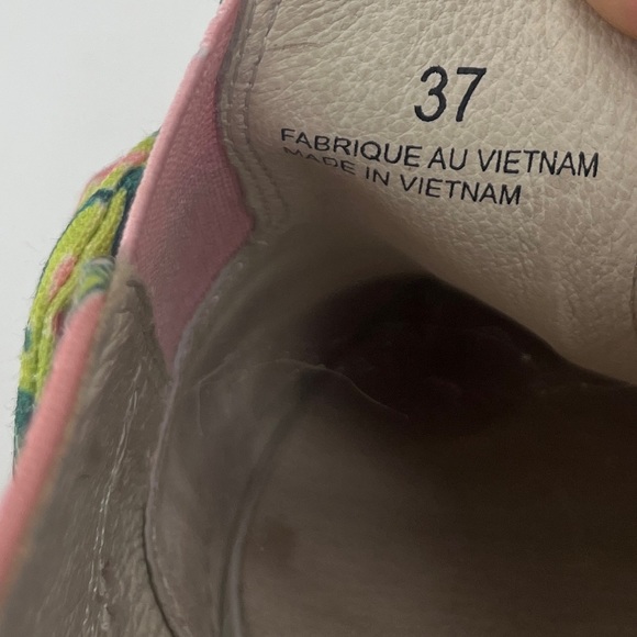 Mellow Yellow Platform Tropical Tennis Shoes Size 37 or US 7 - Picture 6 of 7